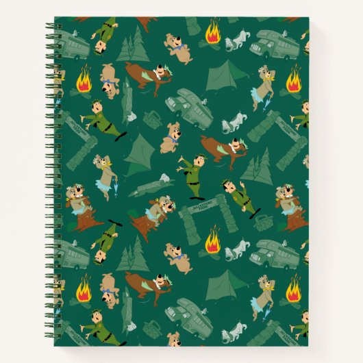 Yogi Beer en vrienden Jellystone Park Camp Pattern Notitieboek (Voorkant)