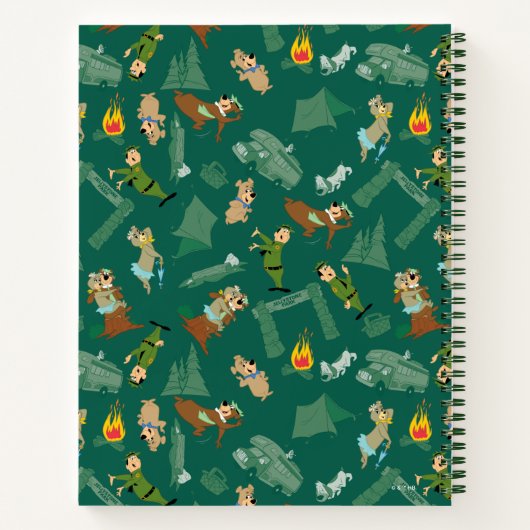 Yogi Beer en vrienden Jellystone Park Camp Pattern Notitieboek (Achterkant)