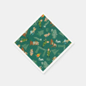 Yogi Beer en vrienden Jellystone Park Camp Pattern Servet (Hoek)