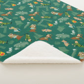 Yogi Beer en vrienden Jellystone Park Camp Pattern Sherpa Deken (3/4)