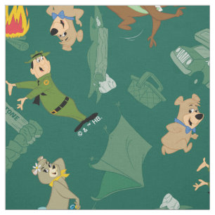 Yogi Beer en vrienden Jellystone Park Camp Pattern Stof