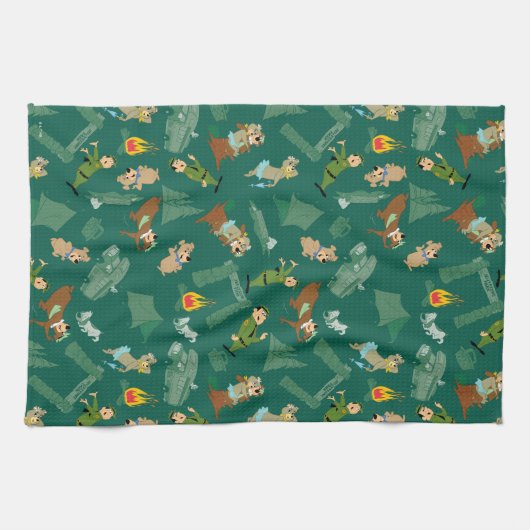 Yogi Beer en vrienden Jellystone Park Camp Pattern Theedoek (Horizontaal)