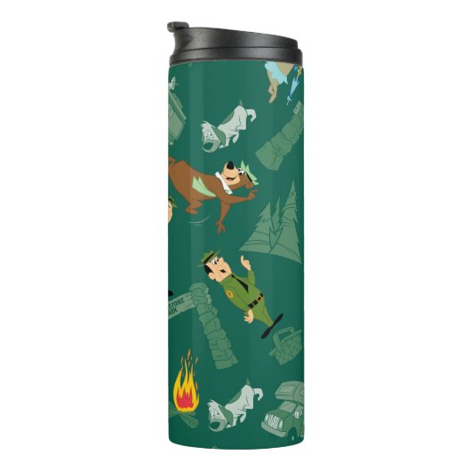 Yogi Beer en vrienden Jellystone Park Camp Pattern Thermosbeker (Geroteerd rechts)