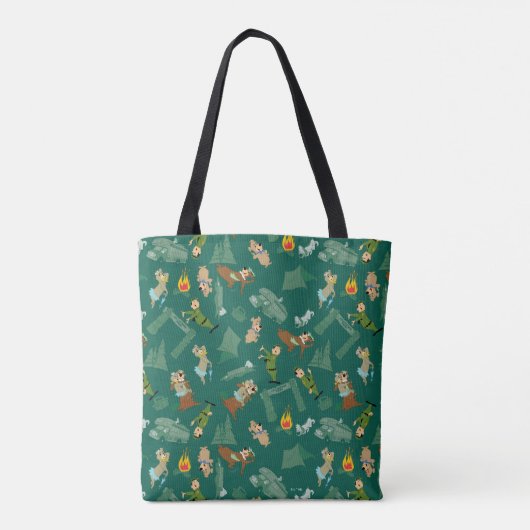Yogi Beer en vrienden Jellystone Park Camp Pattern Tote Bag (Achterkant)