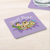 Yogi Beer en vrienden verrassen Kartonnen Onderzetters (Schuin)