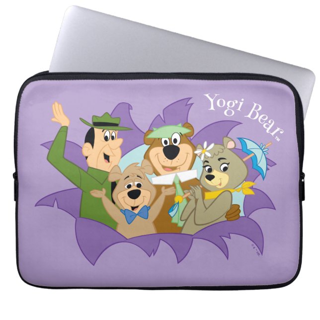 Yogi Beer en vrienden verrassen Laptop Sleeve (Voorkant)