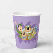 Yogi Beer en vrienden verrassen Papieren Bekers (Achterkant)