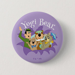 Yogi Beer en vrienden verrassen Ronde Button 5,7 Cm