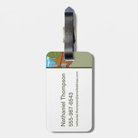 Yogi Beer en vrienden warm welkom Bagagelabel (Achterkant verticaal)