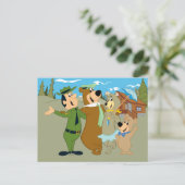 Yogi Beer en vrienden warm welkom Briefkaart (Staand voorkant)