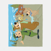 Yogi Beer en vrienden warm welkom Fleece Deken (Voorkant)