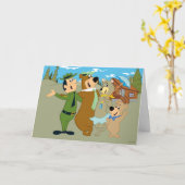 Yogi Beer en vrienden warm welkom Kaart (Gele Bloem)