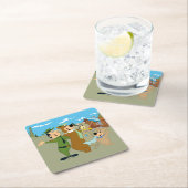 Yogi Beer en vrienden warm welkom Kartonnen Onderzetters (Insitu)