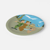 Yogi Beer en vrienden warm welkom Papieren Bordje (Gekanteld)