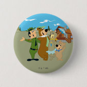 Yogi Beer en vrienden warm welkom Ronde Button 5,7 Cm (Voorkant)