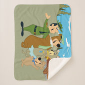 Yogi Beer en vrienden warm welkom Sherpa Deken (Voorkant)