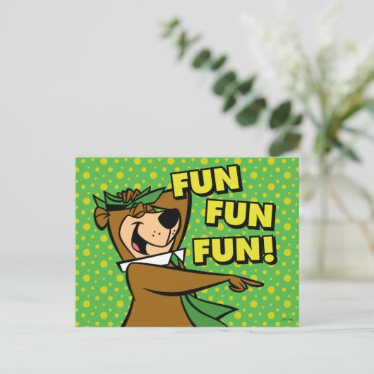 Yogi Beer Fun Fun Fun Briefkaart (Staand voorkant)