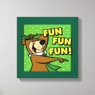 Yogi Beer Fun Fun Fun Canvas Afdruk