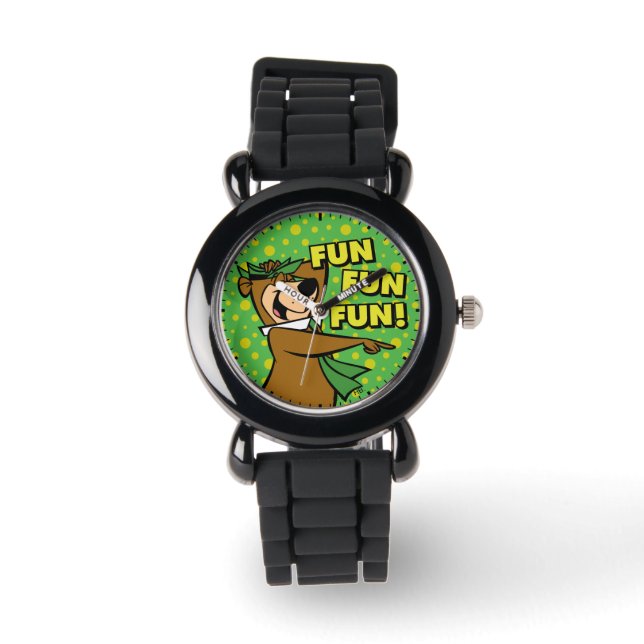 Yogi Beer Fun Fun Fun Horloge (Voorkant)