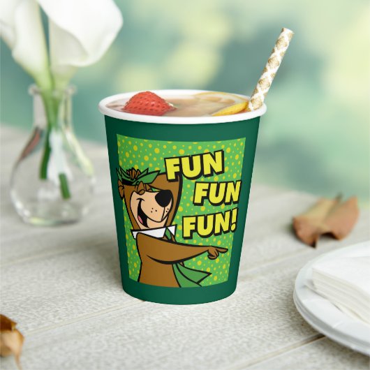 Yogi Beer Fun Fun Fun Papieren Bekers (Insitu)