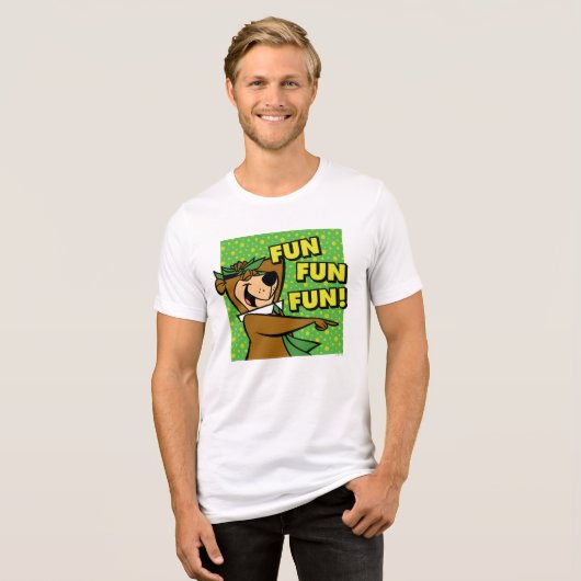 Yogi Beer Fun Fun Fun Tri-Blend Shirt (Voorkant volledig)