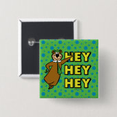 Yogi Beer Hey Hey Hey Hey Vierkante Button 5,1 Cm (Voorkant /achterkant)