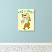 Yogi Beer met Cindy Beer Canvas Afdruk (Insitu (Houten vloer))
