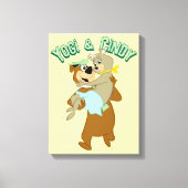 Yogi Beer met Cindy Beer Canvas Afdruk (Voorkant)