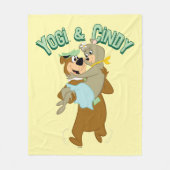 Yogi Beer met Cindy Beer Fleece Deken (Voorkant)