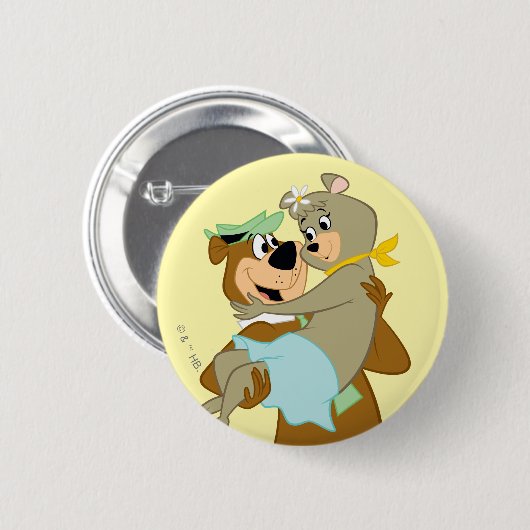 Yogi Beer met Cindy Beer Ronde Button 5,7 Cm (Voorkant /achterkant)