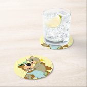 Yogi Beer met Cindy Beer Ronde Kartonnen Onderzetter (Insitu)