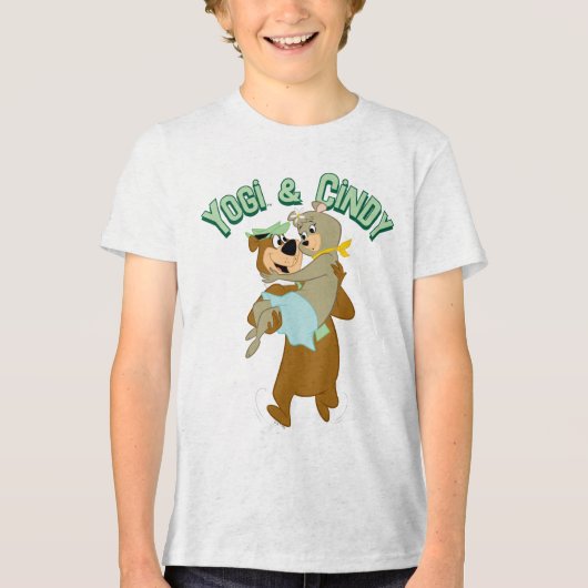 Yogi Beer met Cindy Beer Tri-Blend Shirt (Voorkant)