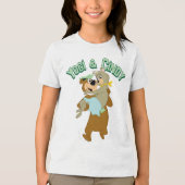Yogi Beer met Cindy Beer Tri-Blend Shirt (Voorkant)