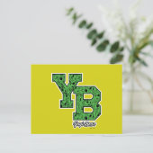 Yogi Beer met patroon Varsity Letters Briefkaart (Staand voorkant)