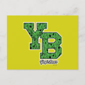 Yogi Beer met patroon Varsity Letters Briefkaart (Voorkant)