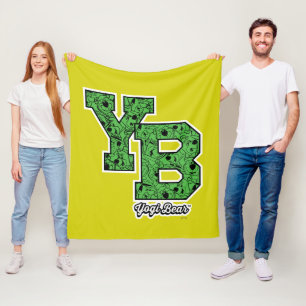 Yogi Beer met patroon Varsity Letters Fleece Deken