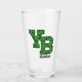Yogi Beer met patroon Varsity Letters Glas (Voorkant)