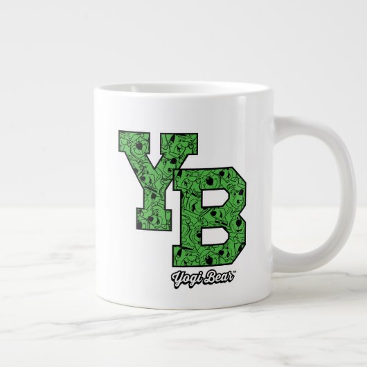 Yogi Beer met patroon Varsity Letters Grote Koffiekop (Rechts)