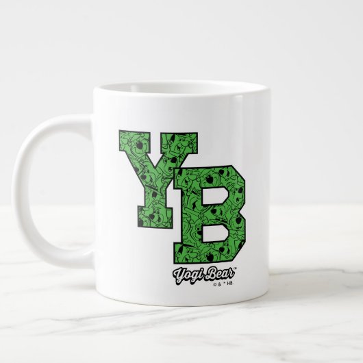 Yogi Beer met patroon Varsity Letters Grote Koffiekop (Links)