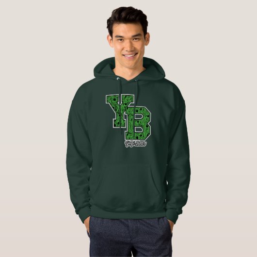 Yogi Beer met patroon Varsity Letters Hoodie (Voorkant volledig)
