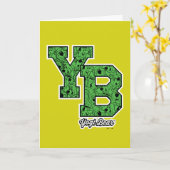 Yogi Beer met patroon Varsity Letters Kaart (Gele Bloem)