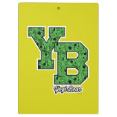 Yogi Beer met patroon Varsity Letters Klembord (Achterkant)