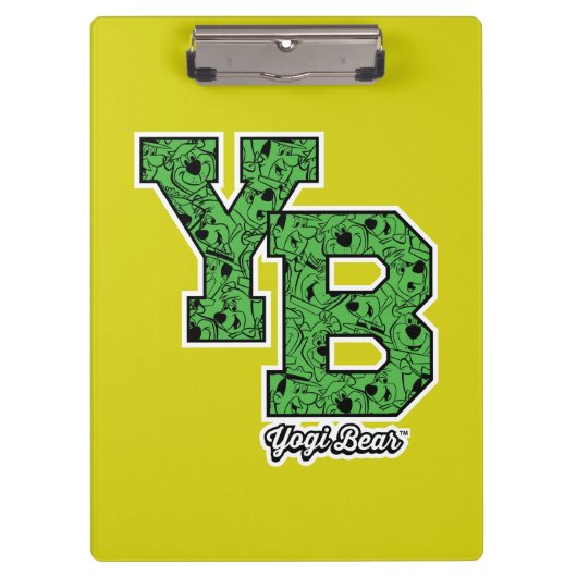 Yogi Beer met patroon Varsity Letters Klembord (Voorkant)