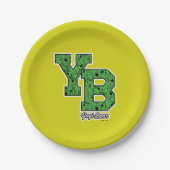 Yogi Beer met patroon Varsity Letters Papieren Bordje (Voorkant)