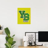Yogi Beer met patroon Varsity Letters Poster (Thuiskantoor)