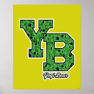 Yogi Beer met patroon Varsity Letters Poster