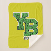 Yogi Beer met patroon Varsity Letters Sherpa Deken (Voorkant)