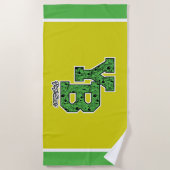 Yogi Beer met patroon Varsity Letters Strandlaken (Voorkant)