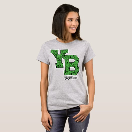 Yogi Beer met patroon Varsity Letters T-shirt (Voorkant volledig)