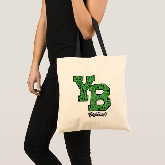 Yogi Beer met patroon Varsity Letters Tote Bag (Voorkant (product))